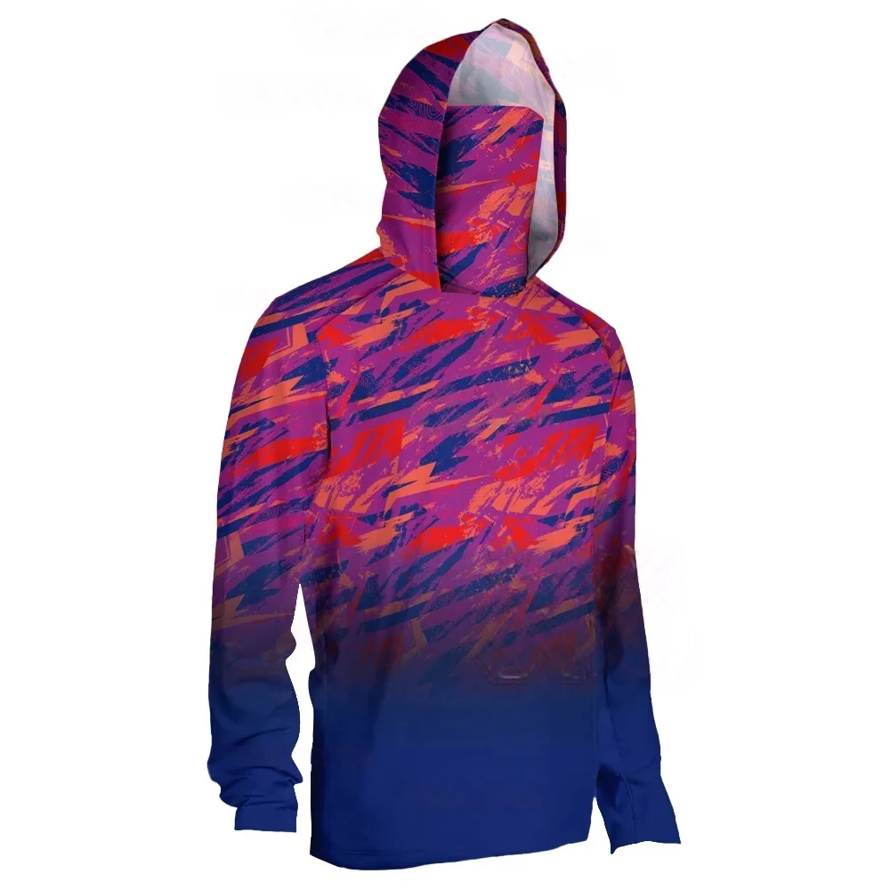 Fishing Shirt Uv Protection - Maglia da pesca con cappuccio, abbigliamento