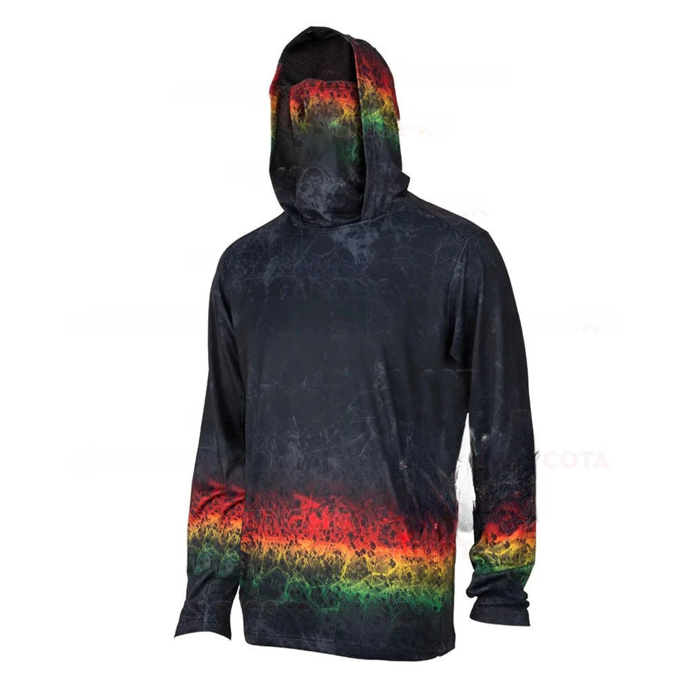 Fishing Shirt Uv Protection - Magliette da pesca con cappuccio da
