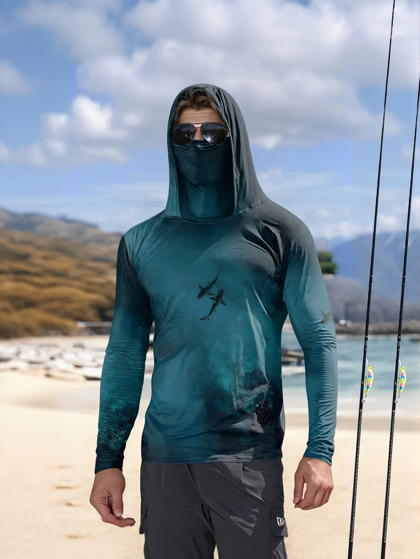 Felpa da pesca da uomo con pro - Fishing Mask Sun Protection recensione e prezzo